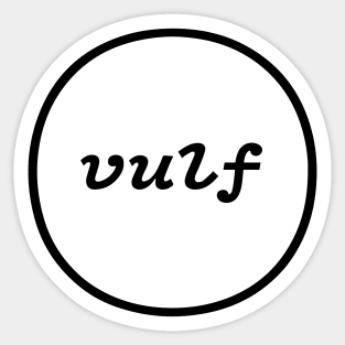 Simple Vulf Vulfpeck Minimalist Design Sticker